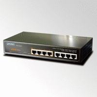 8x100Base-TX, 4x 802.3af PoE injektor 60W, Web správa, VLAN 802.1Q